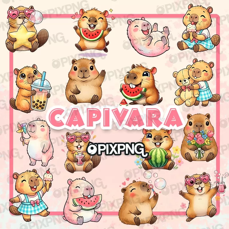Capivara Png Cut Aquarela