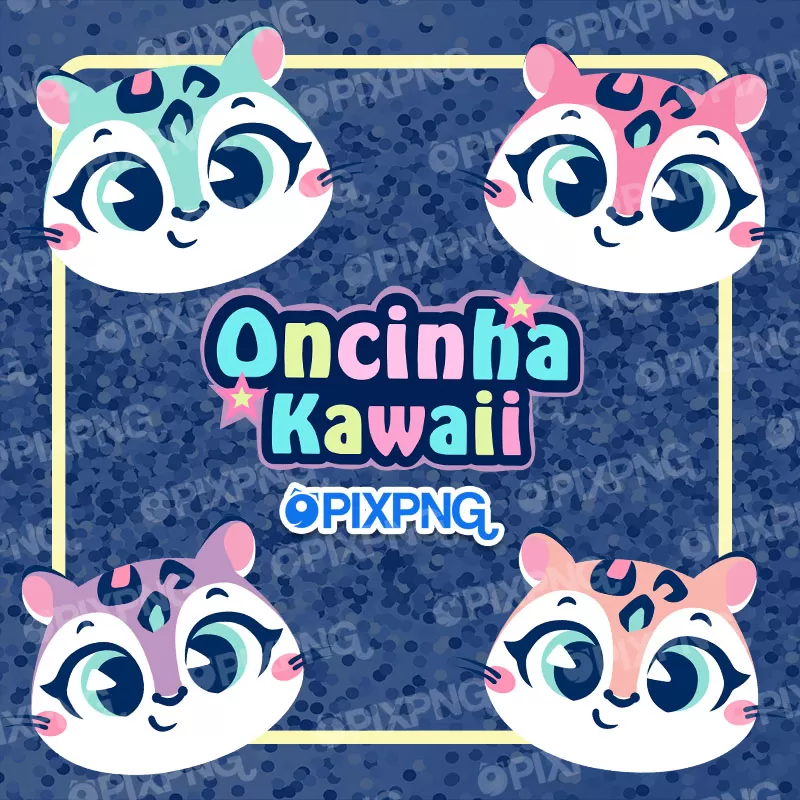 Onça Kawaii Clipart PixPng