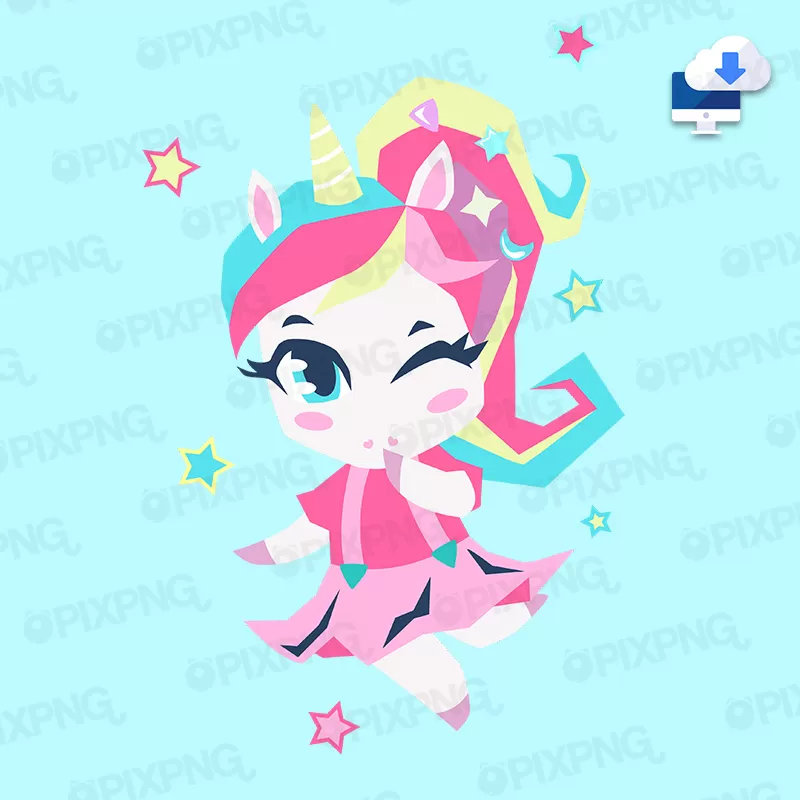 Unicornio Kawaii Colors Png Mod5