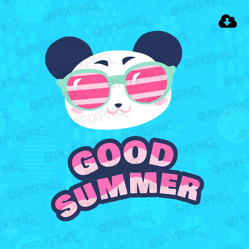 Panda Summer Clipart PixPng