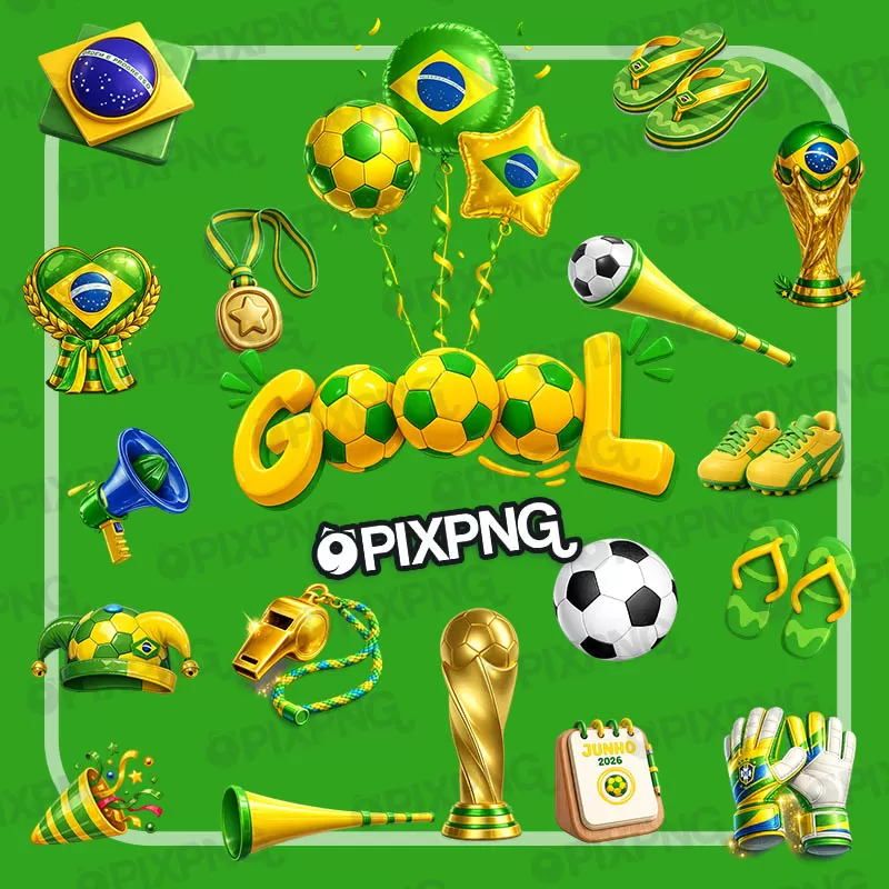 Kit Digital Copa do Mundo Clipart Png